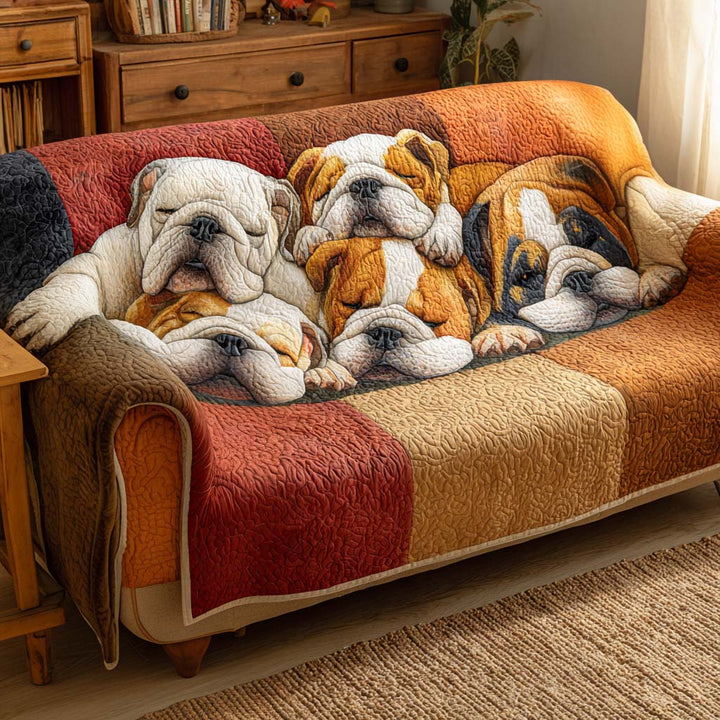 Housse de canapé — La sieste du bouledogue
