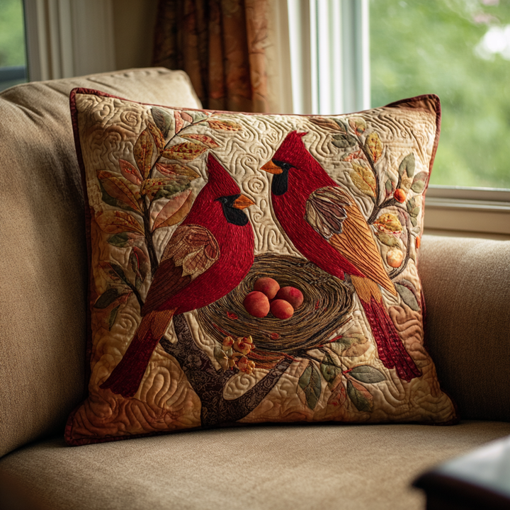 Housse de coussin — Le cardinal joyeux