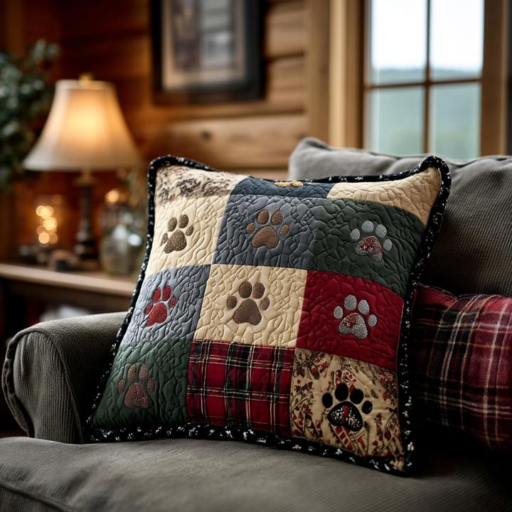 Housse de coussin — Pattes en fête