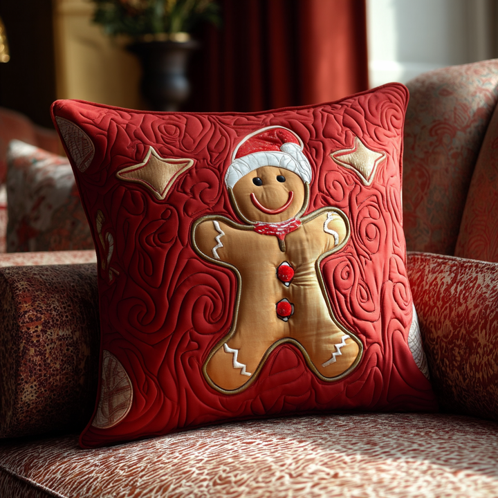 Housse de coussin — Bonhomme de pain d’épices