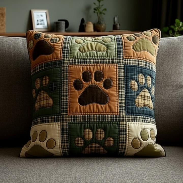 Housse de coussin — Pattes d’amour