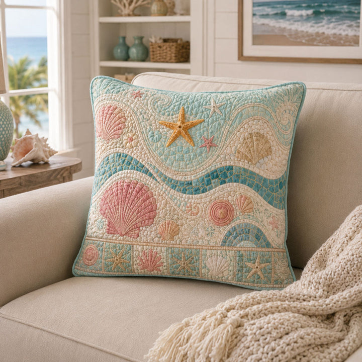 Housse de coussin — La maison aux coquillages