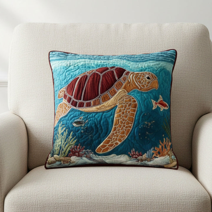 Housse de coussin — Harmonie des tortues